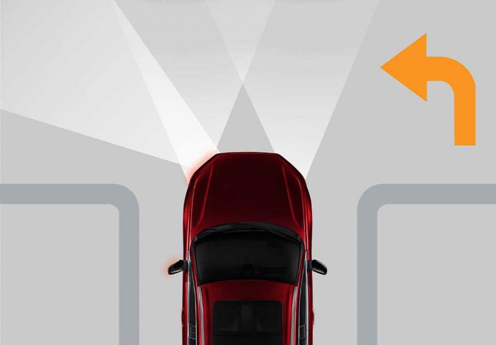 Active Cornering LightFitur ini berfungsi secara otomatis ketika kendaaan melaju