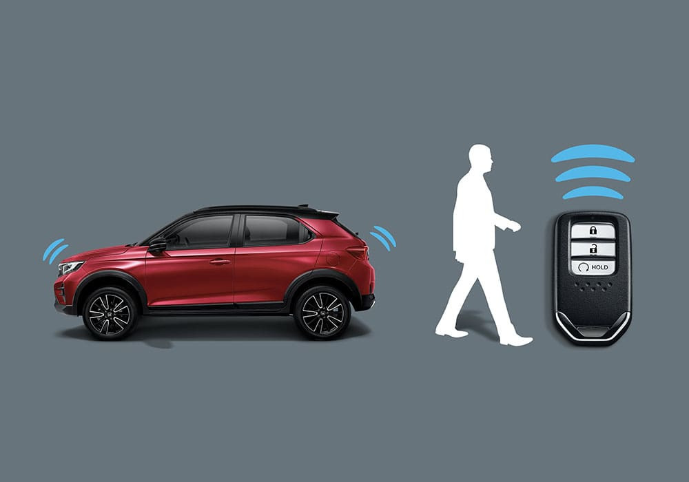 Walk-Away Auto Lock
Fitur teknologi terkini berfungsi mengaktifkan & mengunci pintu mobil secara otomatis pada jarak sekitar 2 meter dari mobil.